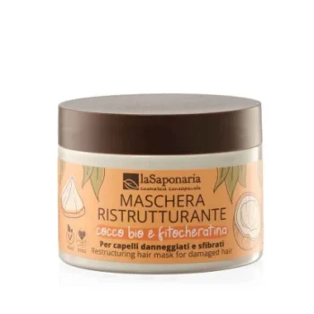 Maschera Capelli ristrutturante la saponaria con olio di cocco e fitocheratina
