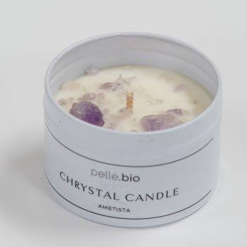 Candela con cristalli di ametista